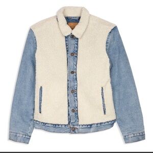 Levi's Blue and Cream Sherpa Jacket
